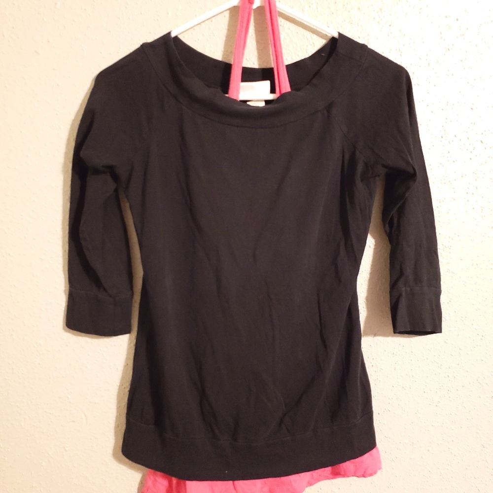 Two-piece scoop neck halter top